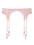 Fleur Du Mal Le Stretch lace garter belt - Pink