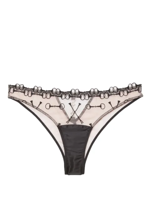 Fleur Du Mal culotte à broderies Equestrian