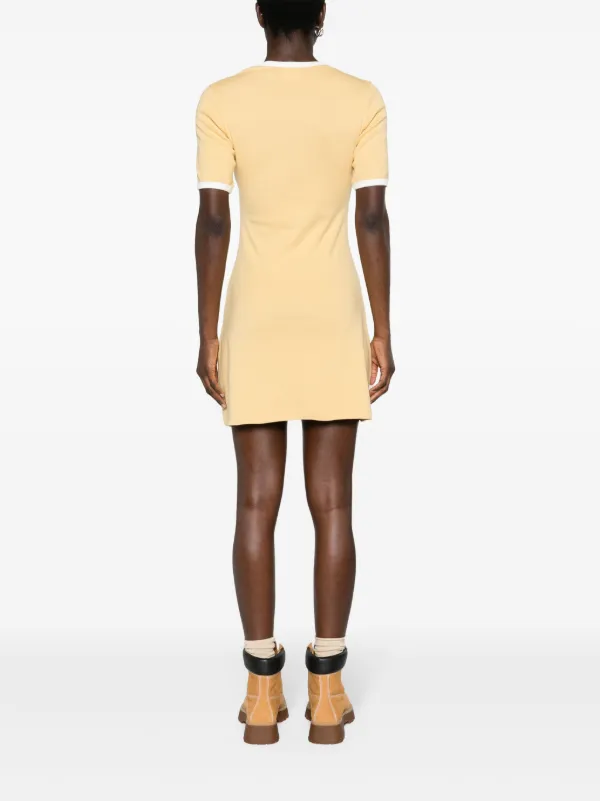 Courrèges Holistic Cotton Minidress | Yellow | FARFETCH