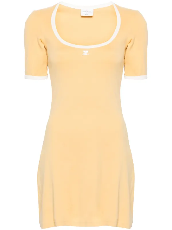ワンピース COURREGES \"HOLISTIC CONTRAST\" MINI DRESS Courrèges: Blue Holistic Contrast Minidress | SSENSE