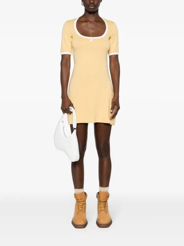 ワンピース COURREGES COTTON SHORT DRESS WITH LOGO 125JRO537JS01079999_11.jpg
