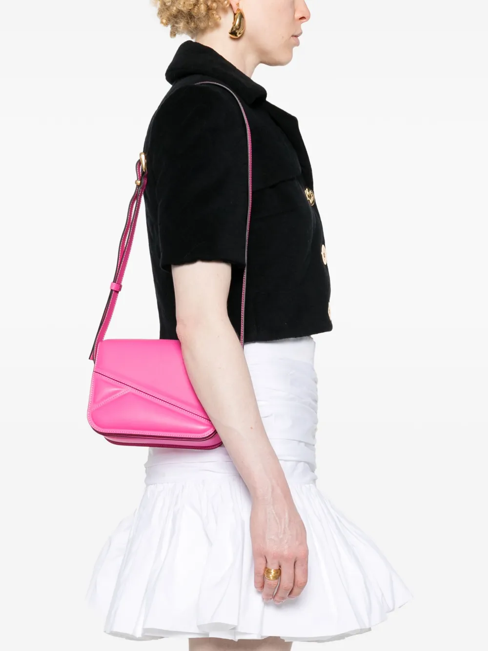 Wandler medium Oscar Trunk crossbody bag - Roze