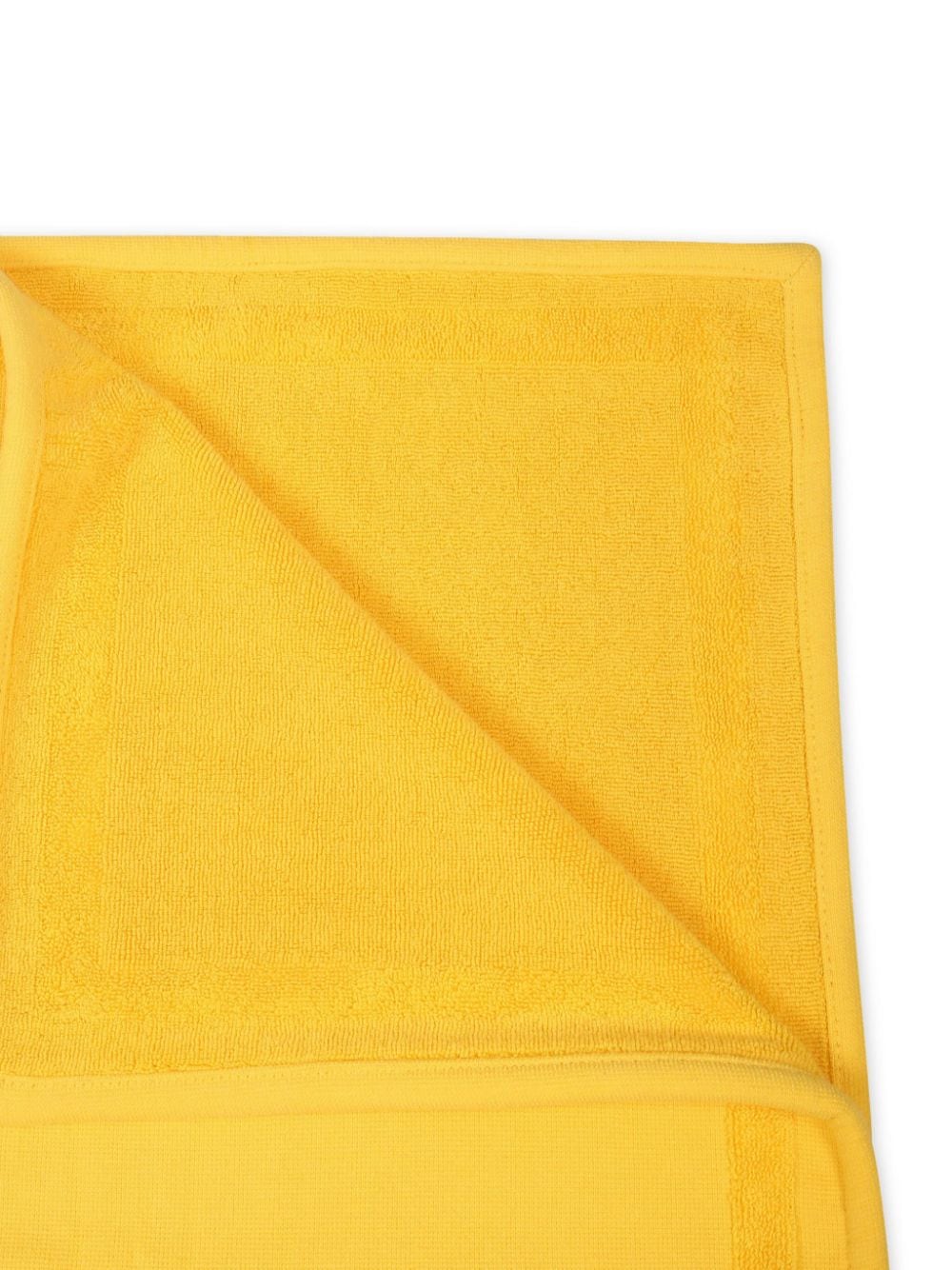 Shop Fendi Logo-jacquard Cotton Towel In Yellow