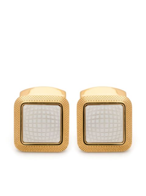 Tateossian gold-plated squared cufflinks