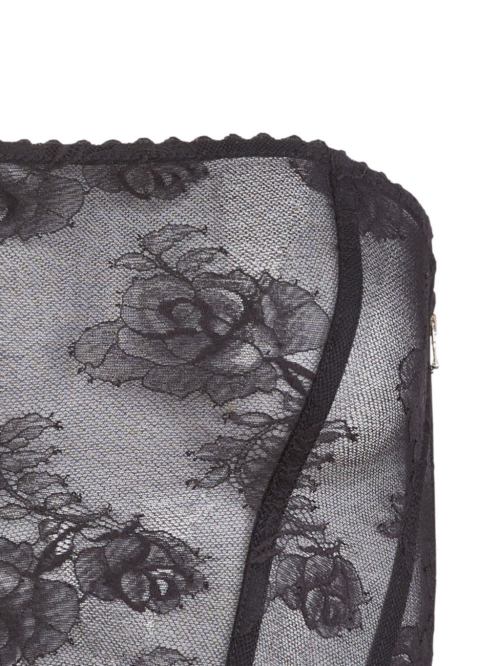 Fleur Du Mal Bouquet corset - Zwart