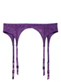 Fleur Du Mal Le Stretch lace garter belt - Purple