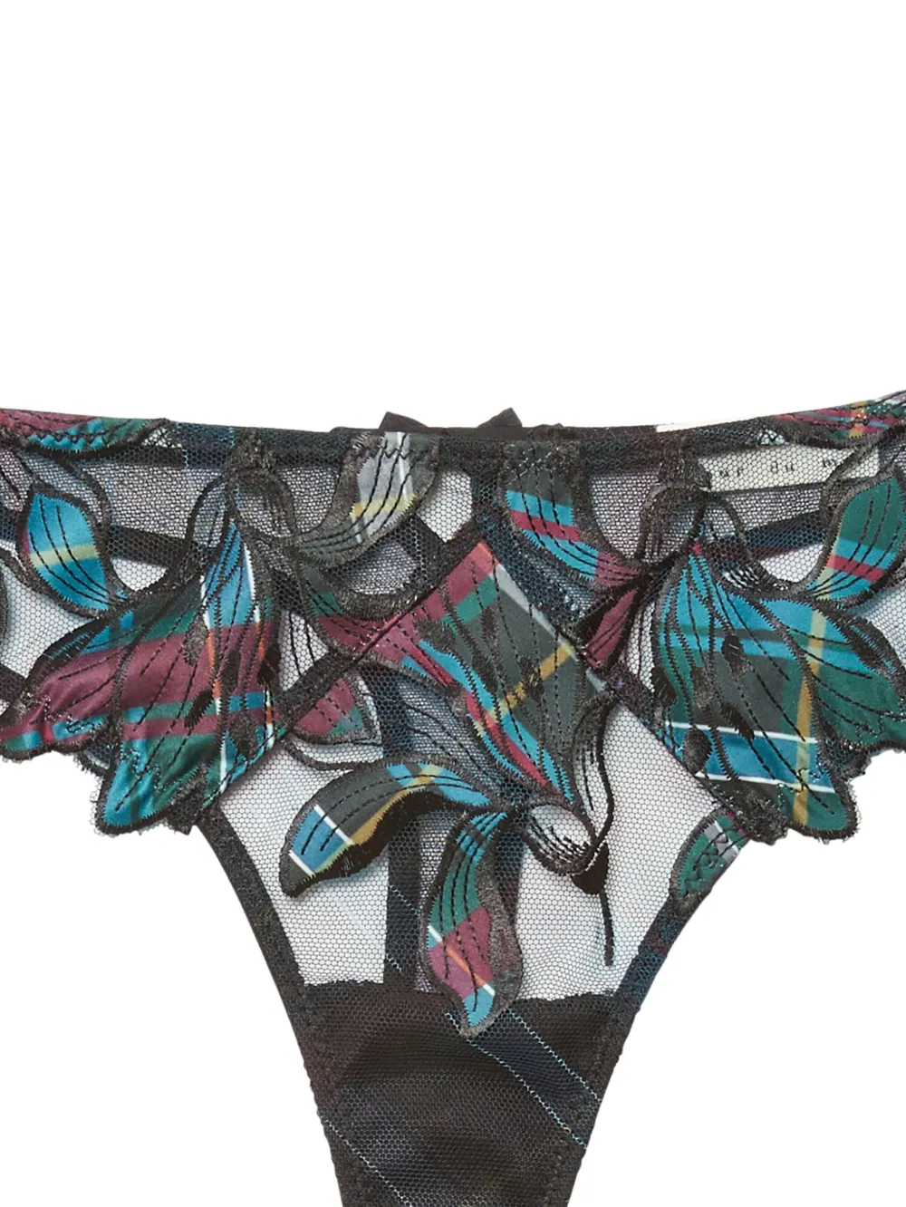 fleurdumal Fleur Du Mal String met borduurwerk - Groen
