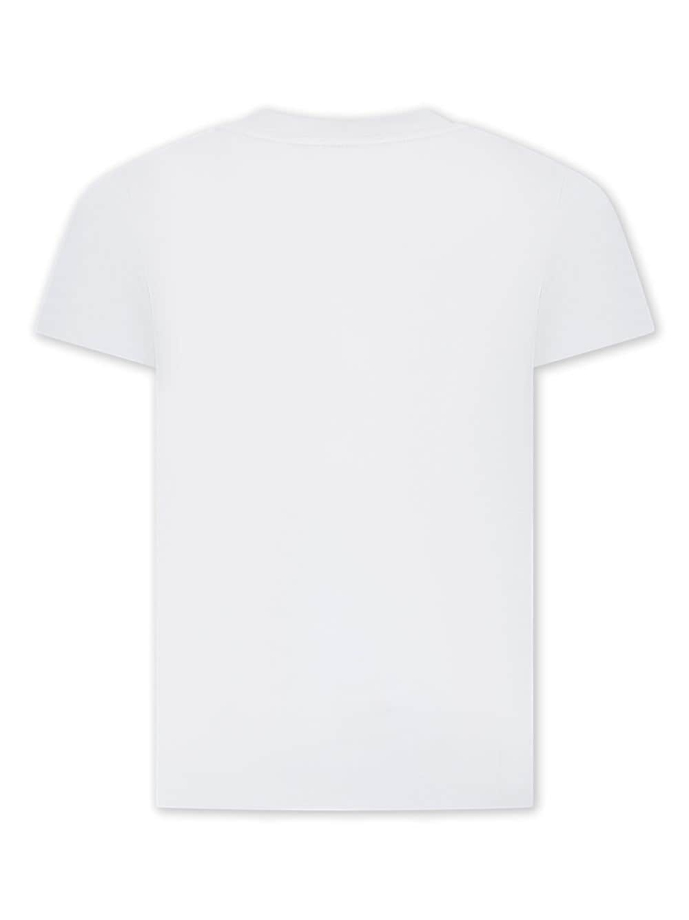 Shop Fendi Logo-print Cotton T-shirt In White