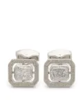 Tateossian Halo rectangular cufflinks - Silver