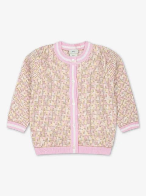 Fendi Kids Cardigan mit FF-Intarsie