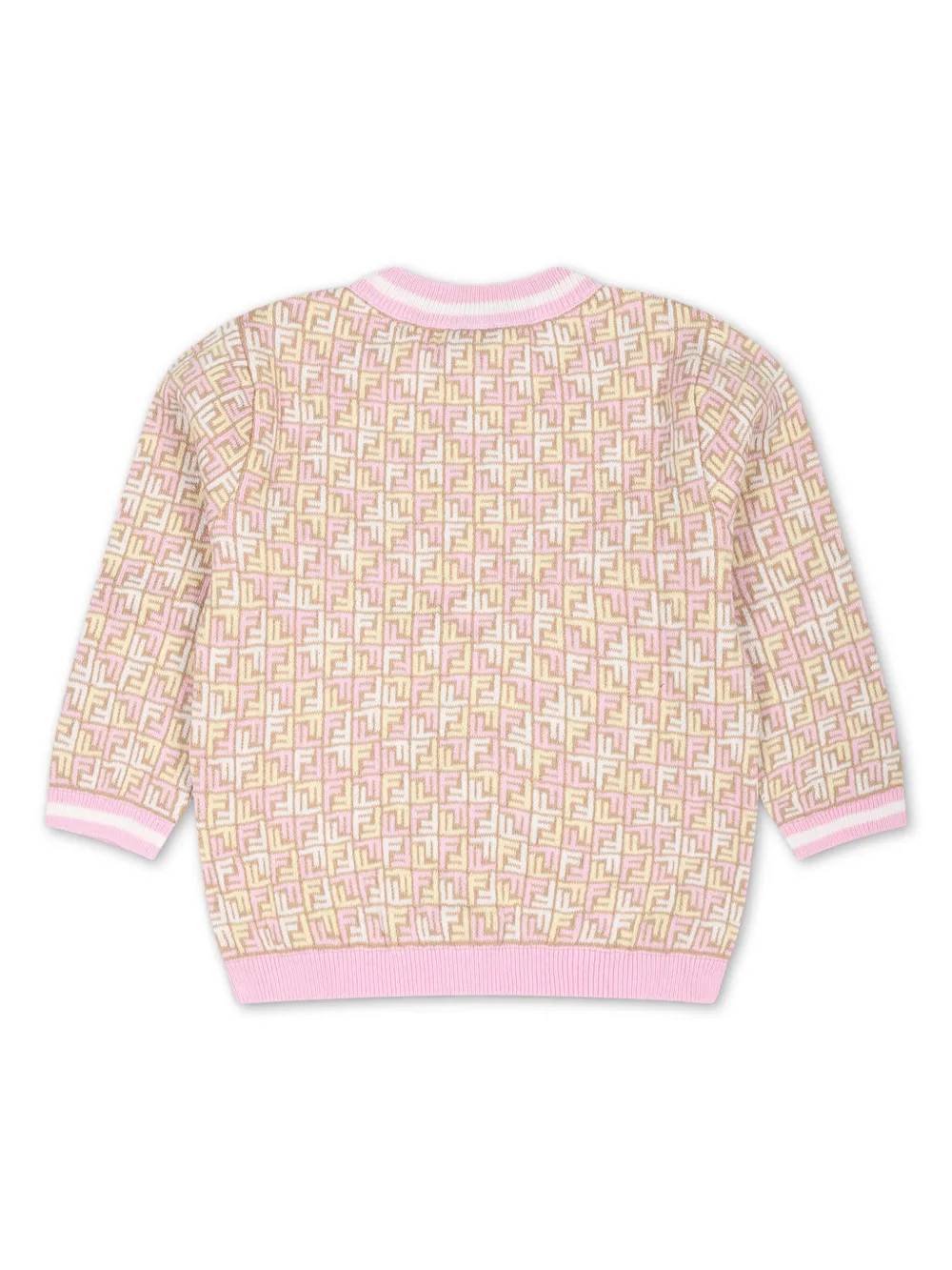 Fendi Kids Cardigan de algodão com intarsia FF | Cardigans | Image 2