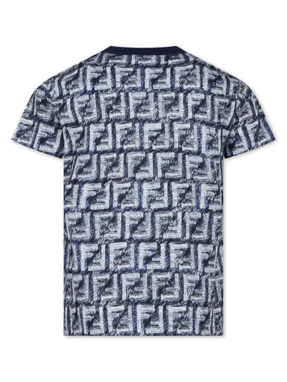 Shop Fendi Zucca-print Cotton T-shirt In Black