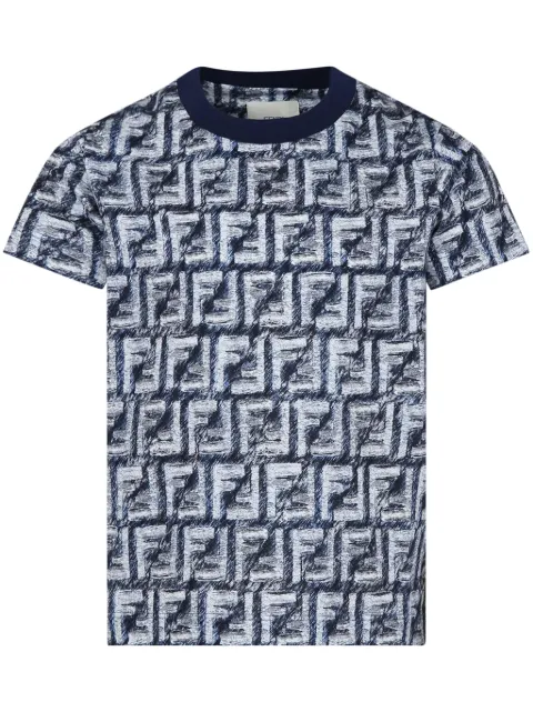 Fendi Kids Zucca-print cotton T-shirt