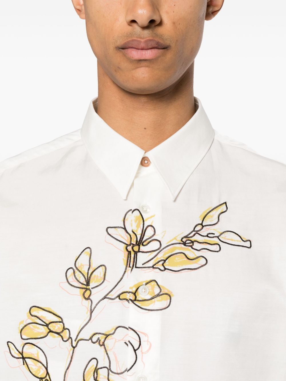 Paul Smith Overhemd met borduurwerk Wit
