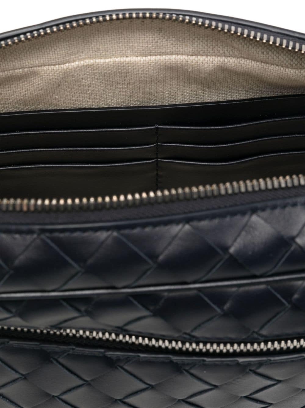 Shop Bottega Veneta Intrecciato Leather Clutch Bag In Blue