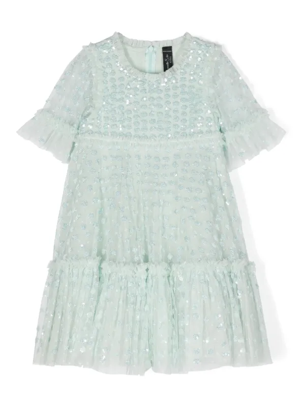 needle and thread mint green dress Carmen Ruffle Ankle Gown  Green