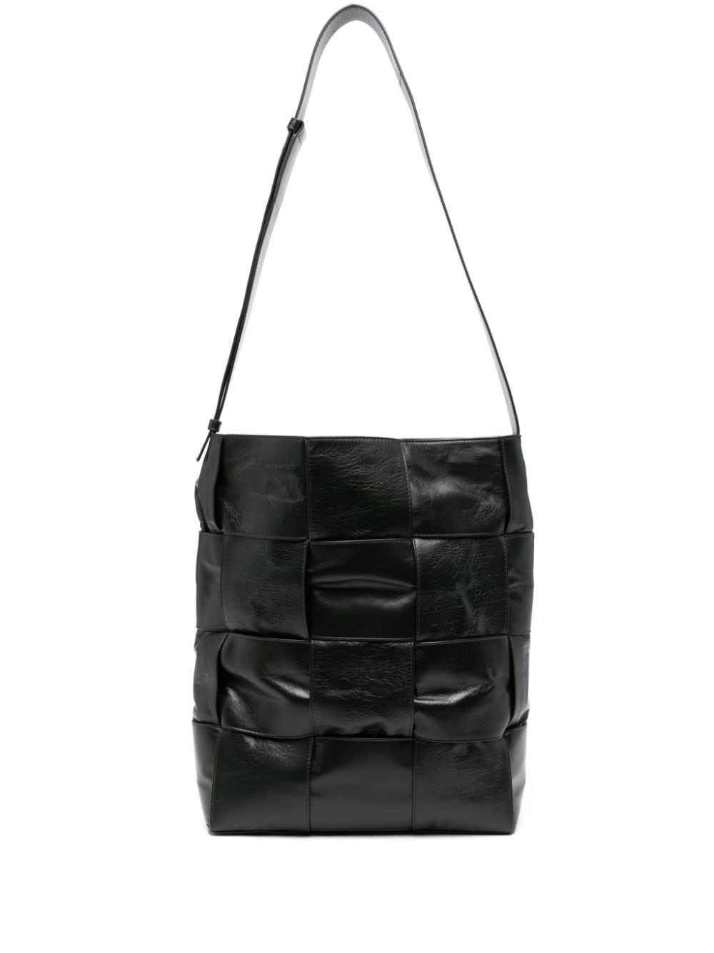 Bottega Veneta Arco Leather Shoulder Bag In Black