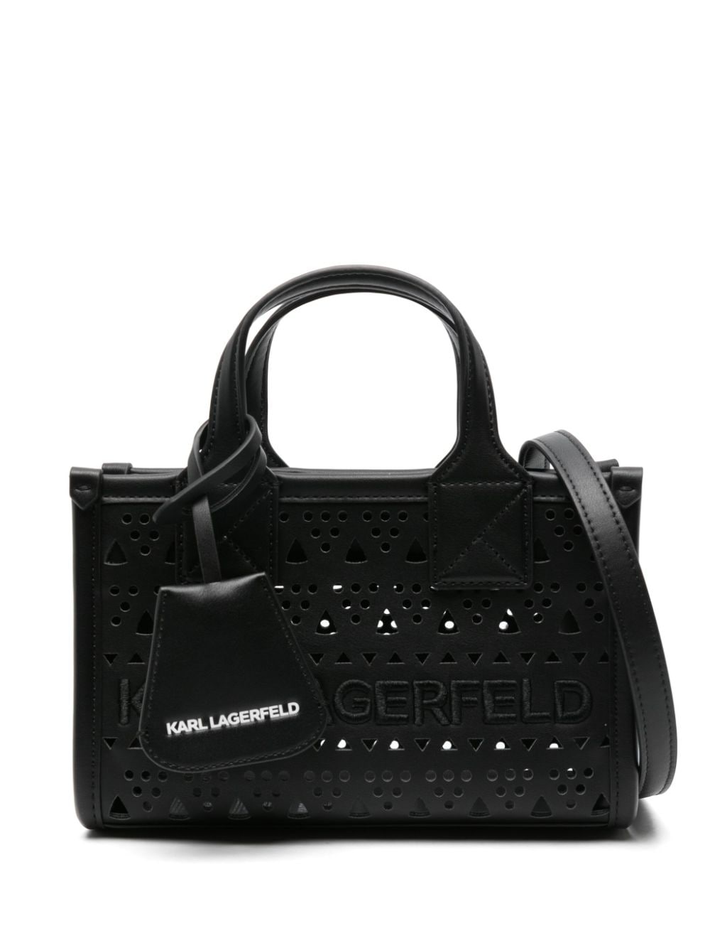 Karl Lagerfeld K/skuare Perforated Tote Bag In Schwarz