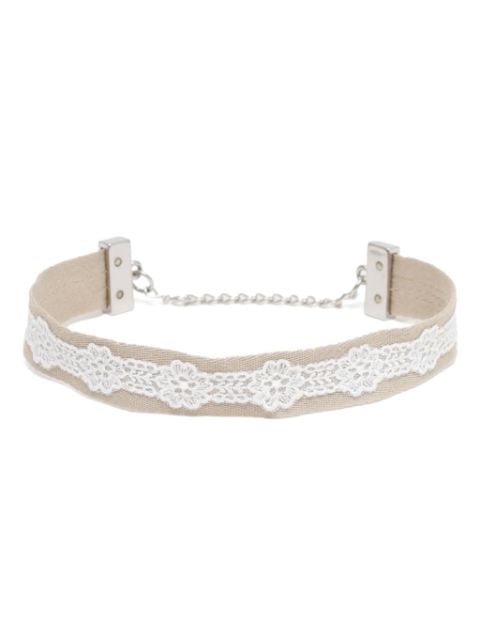 OUR LEGACY floral-lace choker necklace