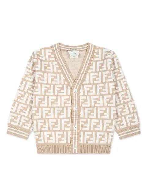 Fendi Kids logo-intarsia cardigan
