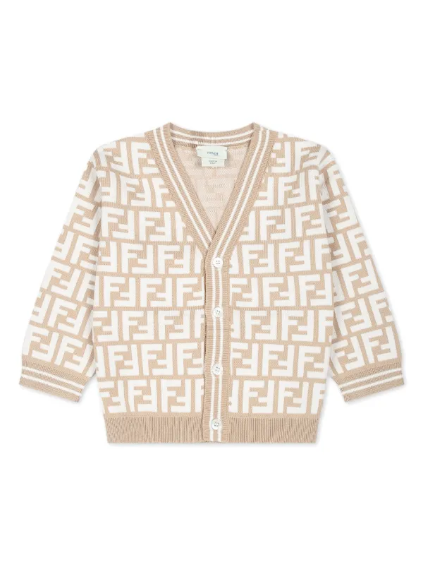 Fendi Kids ロゴ カーディガン | ホワイト | FARFETCH JP