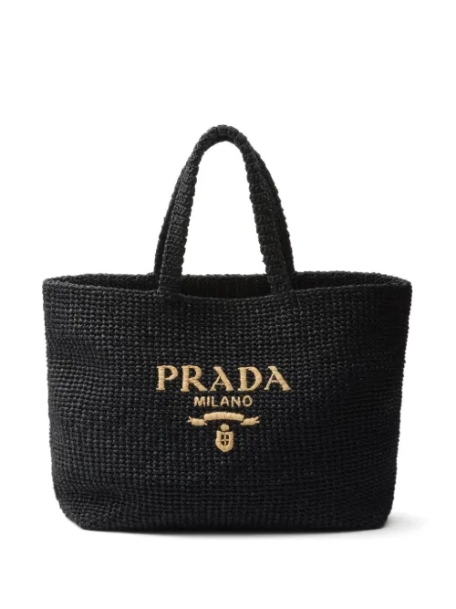 Sac cabas à logo brodé - Prada - Modalova