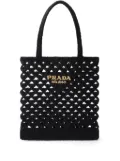 Prada woven crochet tote bag - Black