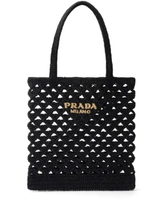 Prada クロシェ ハンドバッグ Prada クロシェ ハンドバッグ | ブラック | FARFETCH JP