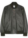 Paul Smith leather bomber jacket - Green