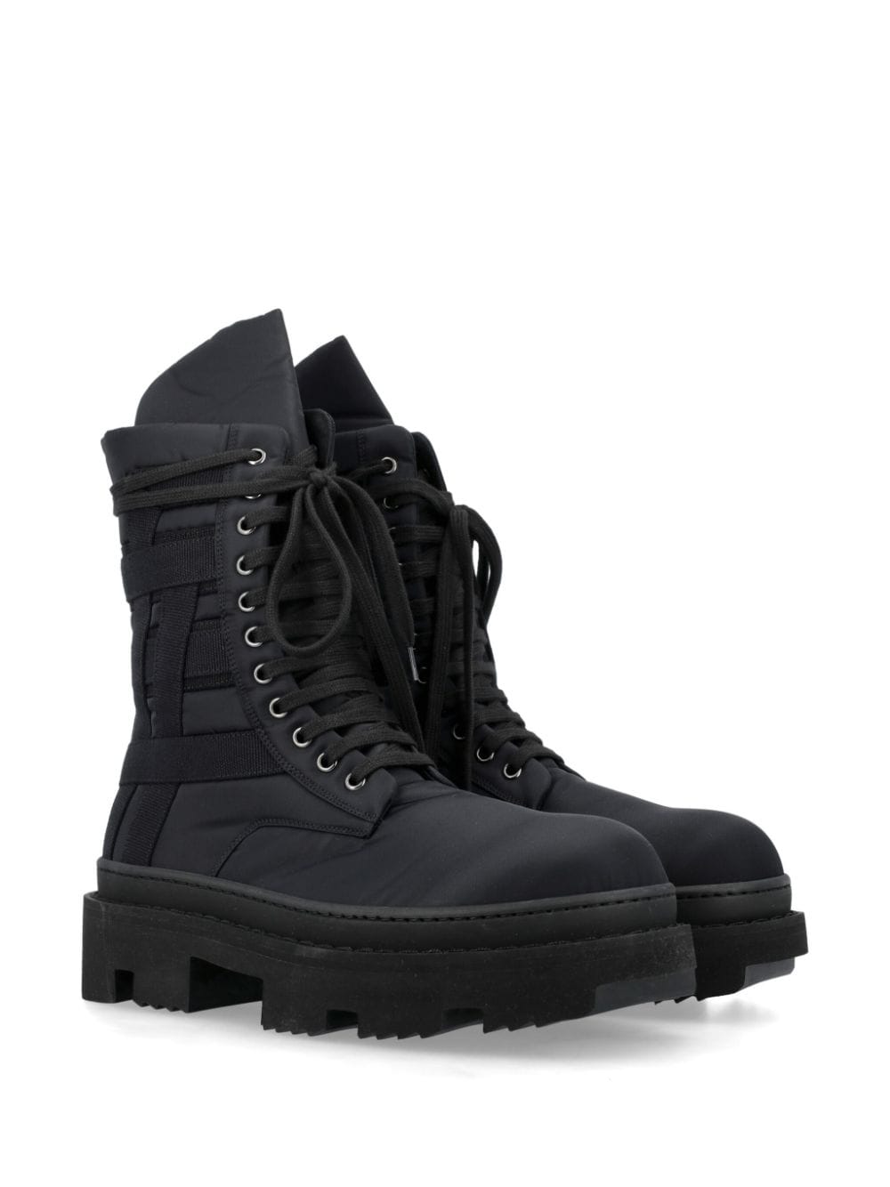 Shop Rick Owens Drkshdw Army Megatooth Lace-up Boots In Black