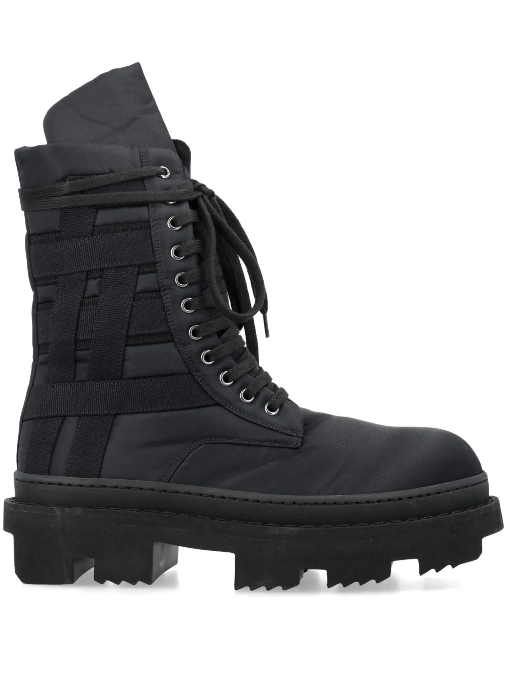 Shop Rick Owens Drkshdw Army Megatooth Lace-up Boots In Black