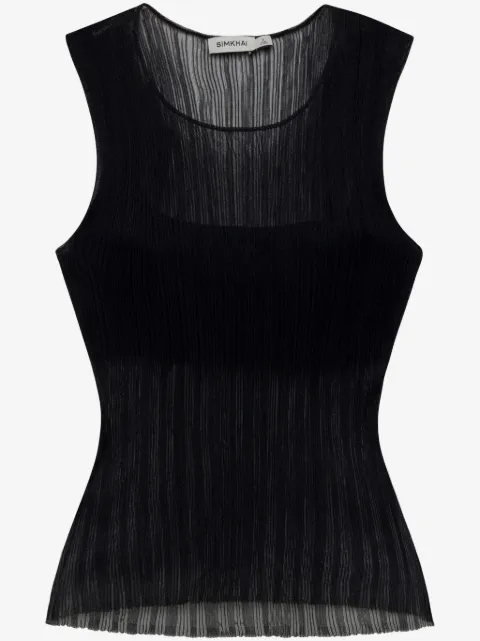 SIMKHAI  Oakley semi-sheer tank top