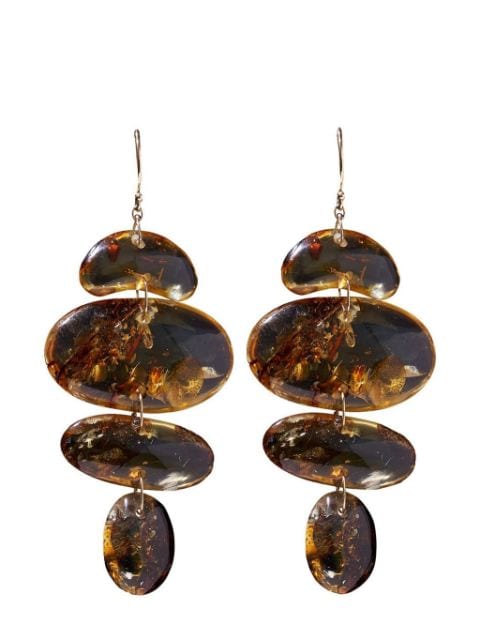 Ten Thousand Things 18kt yellow gold Totem amber earrings