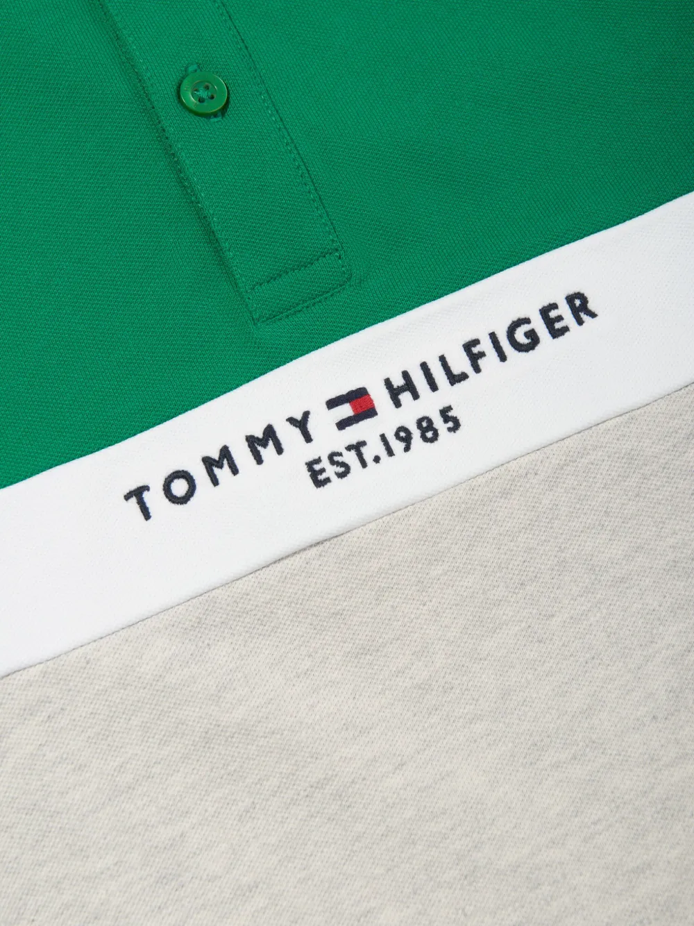 Shop Tommy Hilfiger Junior Th Established Polo Shirt In Green