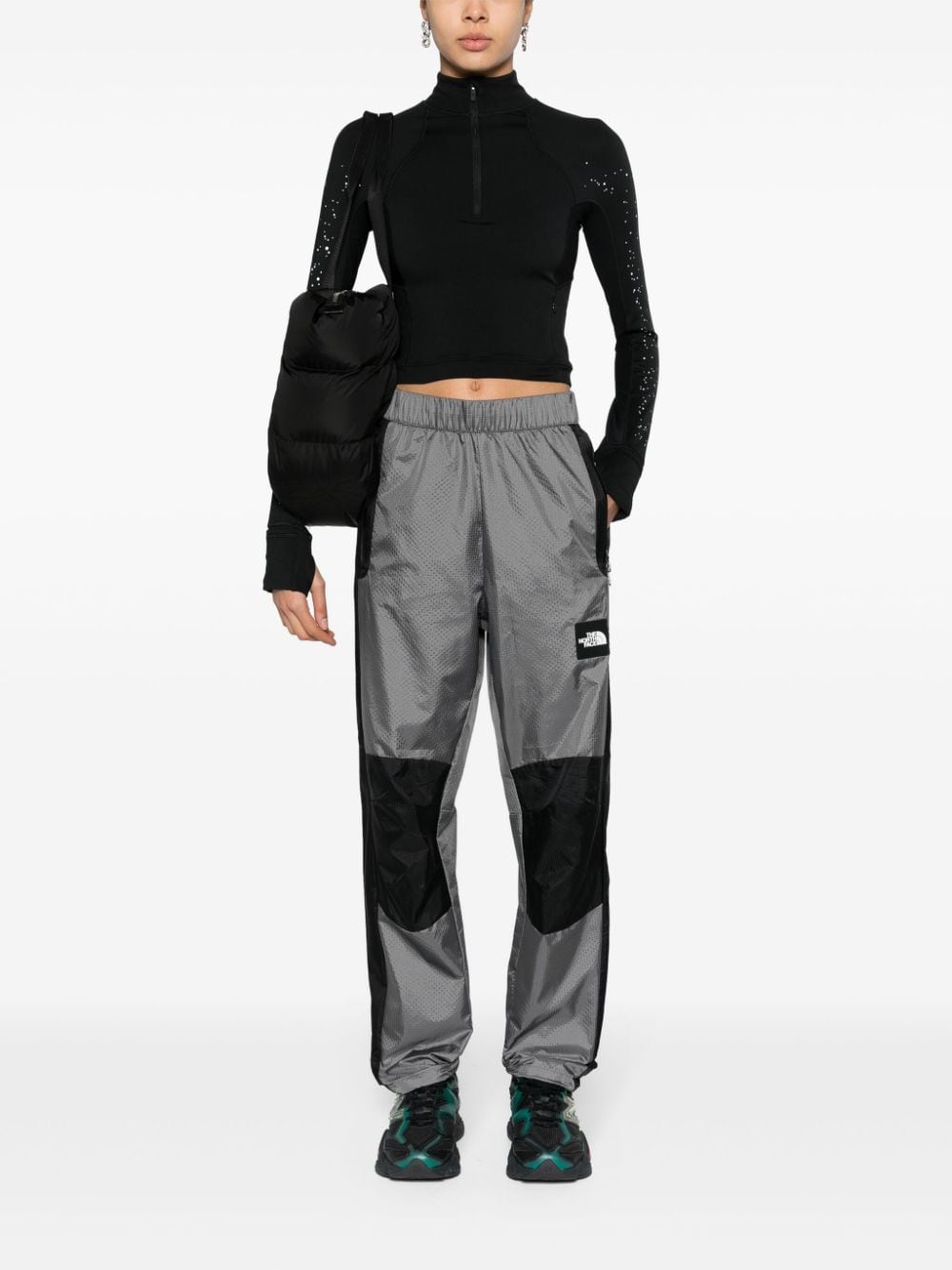 Shop The North Face Wind Shell Ripstop Track Pants In Grey