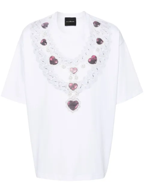 John Richmond necklace-print cotton T-shirt