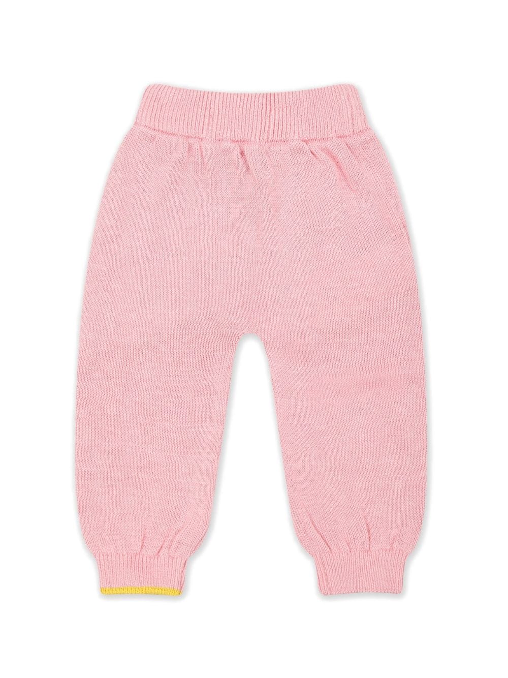 Shop Gensami Elasticated-waistband Knitted Trousers In Pink