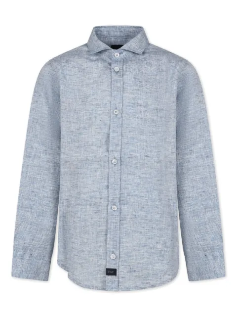 Fay Kids long-sleeve linen shirt 