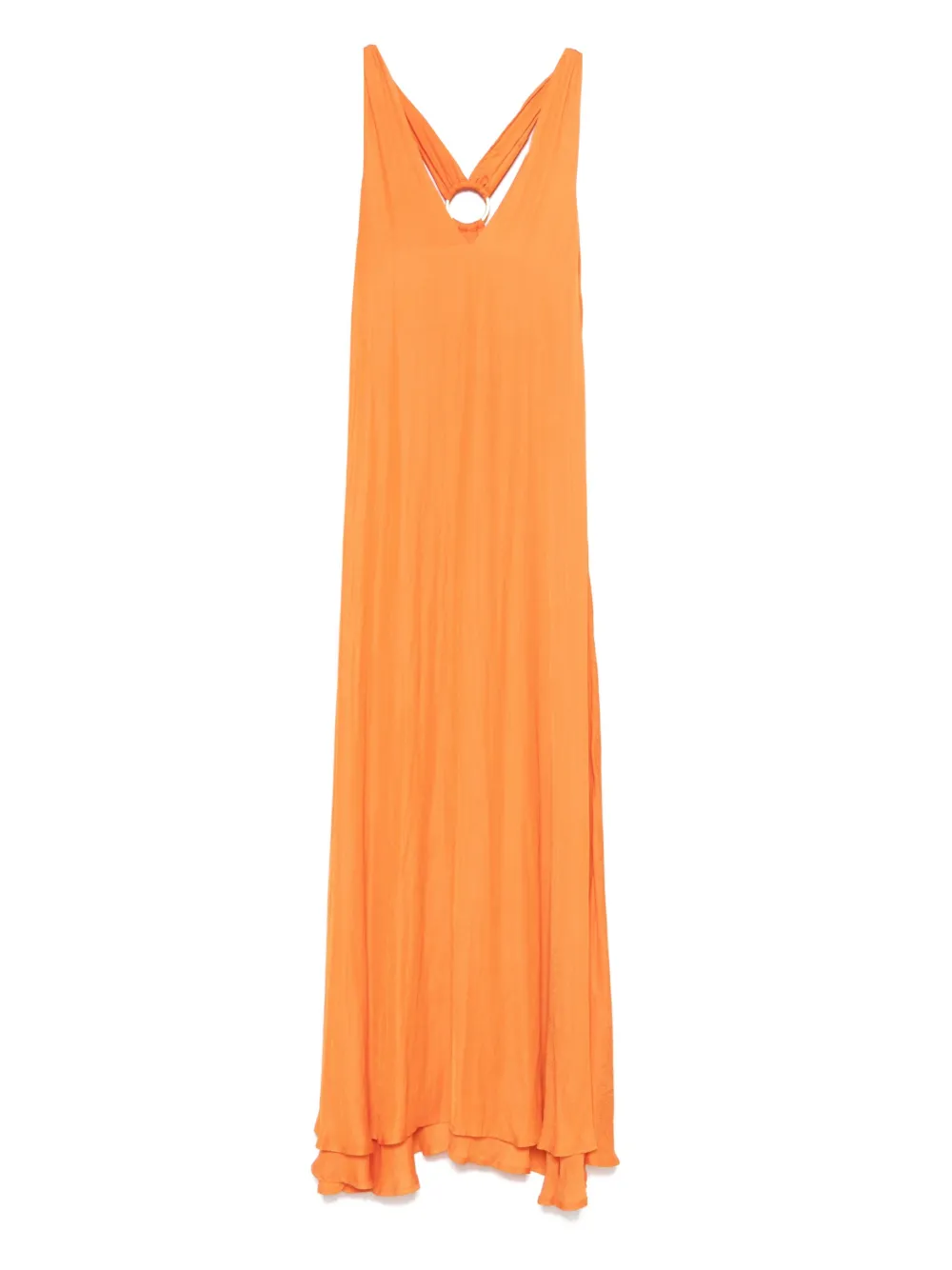 TWINSET Satijnen jurk met jacquard Oranje