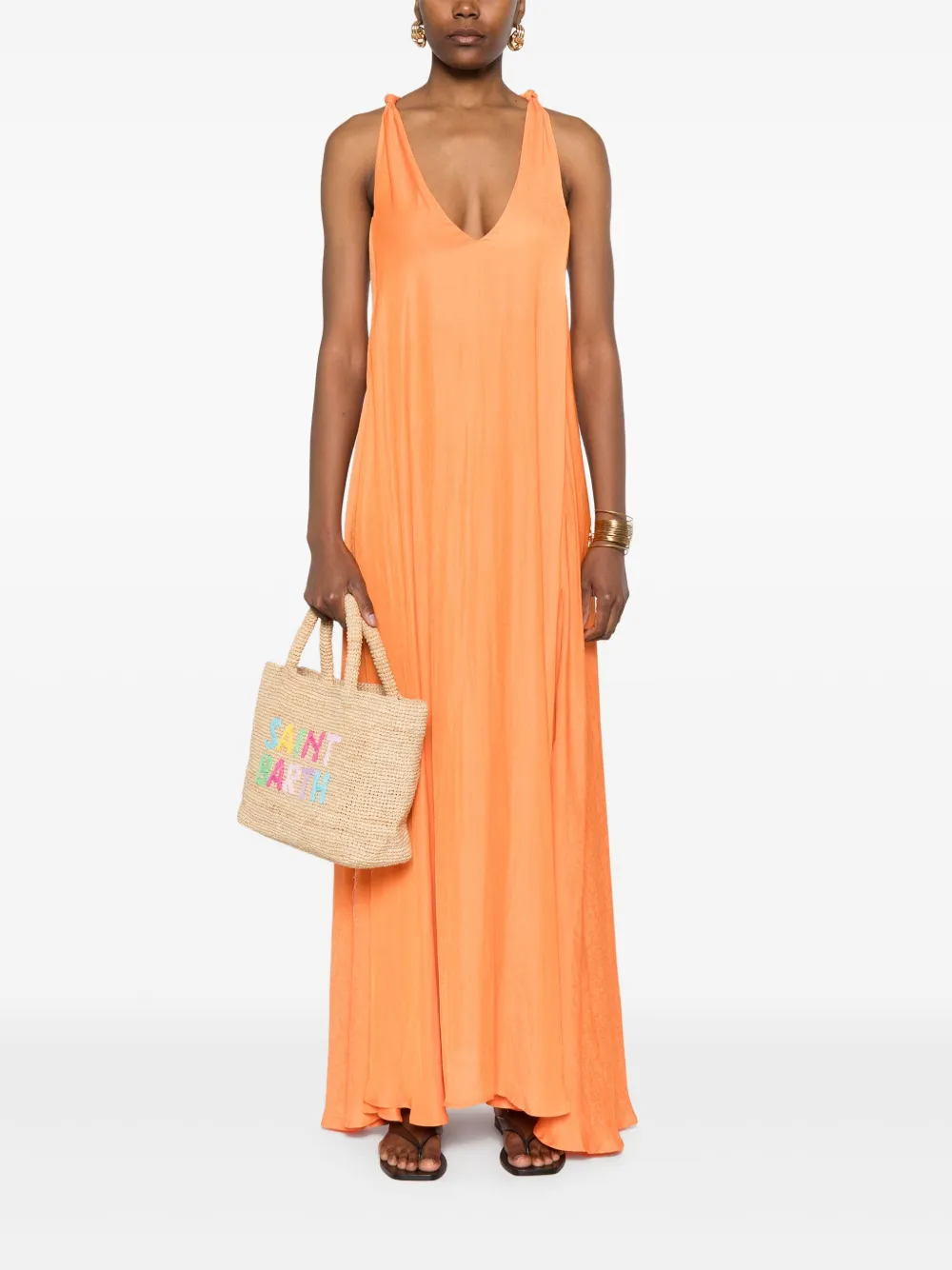 TWINSET jacquard satin dress - Oranje