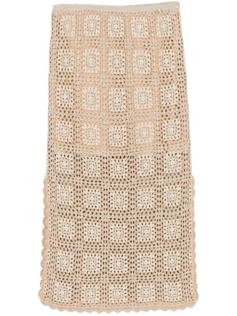 TWINSET Saia midi de crochê