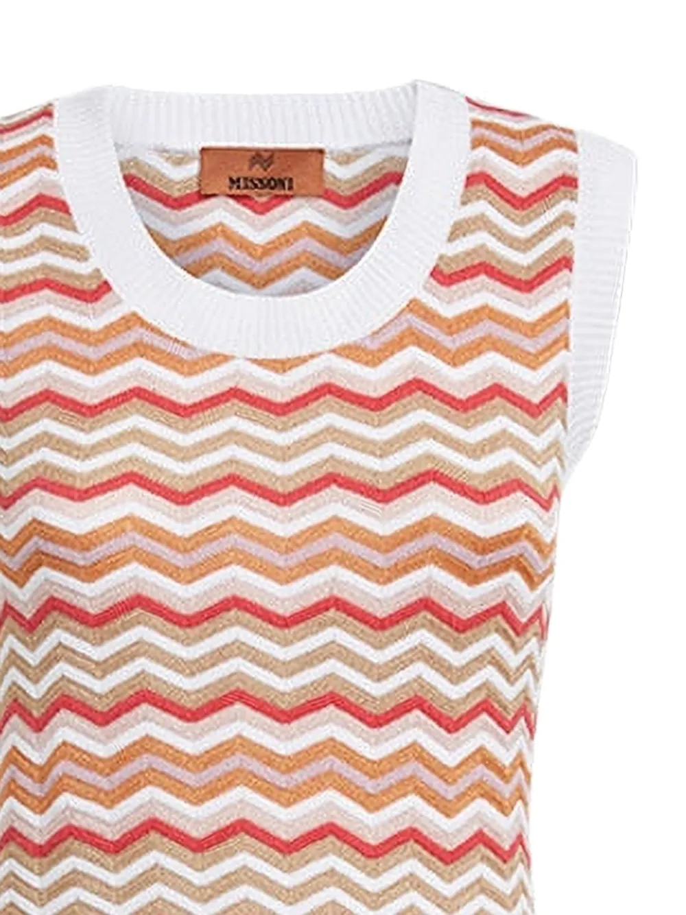 Missoni Mouwloze mini-jurk - Roze