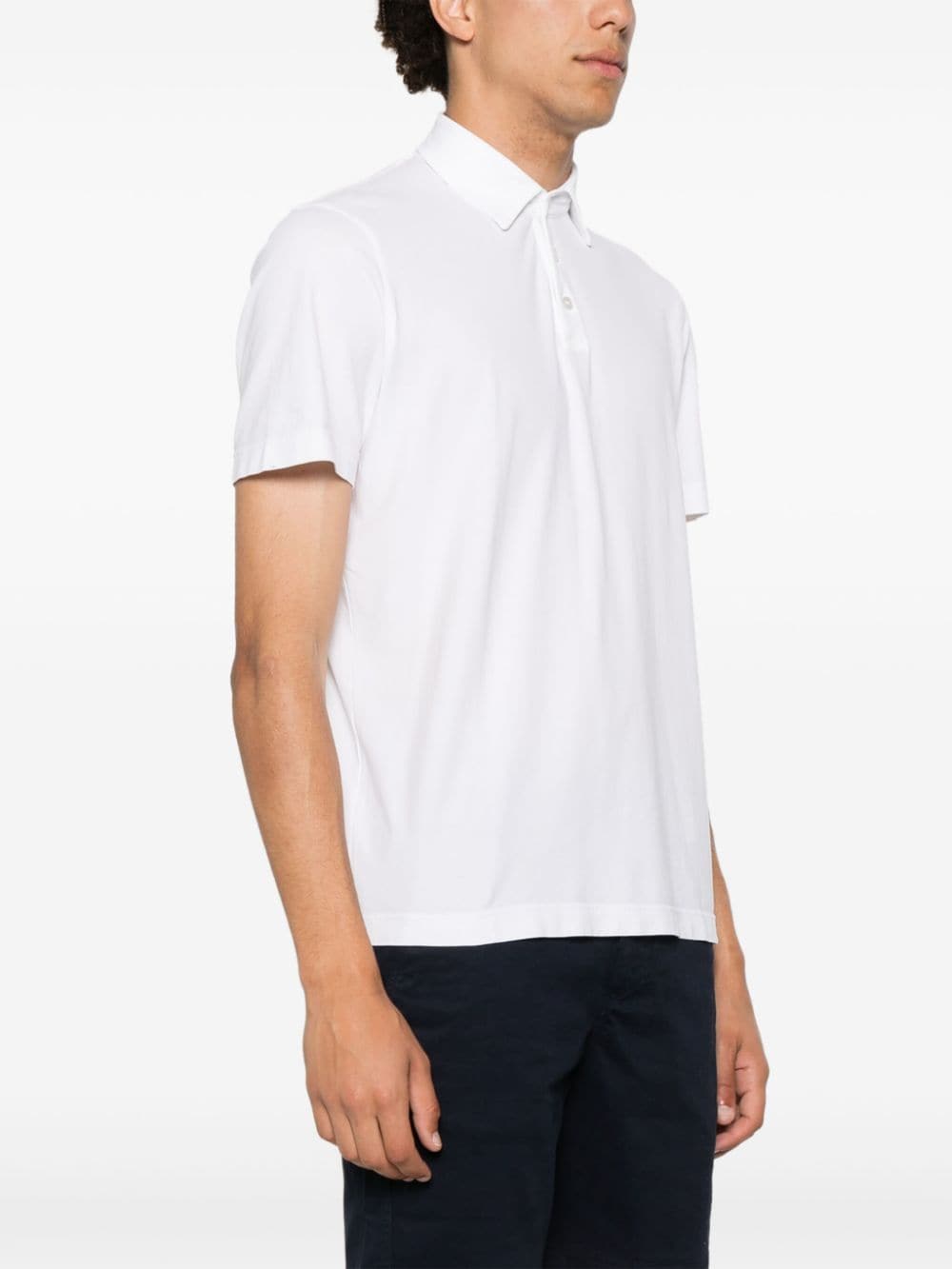Shop Fedeli Alby Jersey Polo Shirt In White