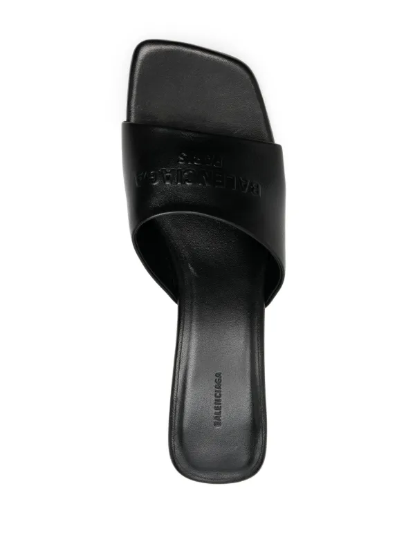 BALENCIAGA ブラック レザーミュール