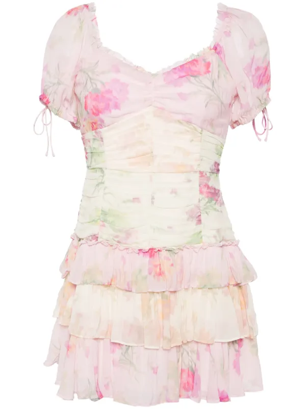 open lace back dress Bensley Cotton & Lace Mini Dress Tonal Pink / 6