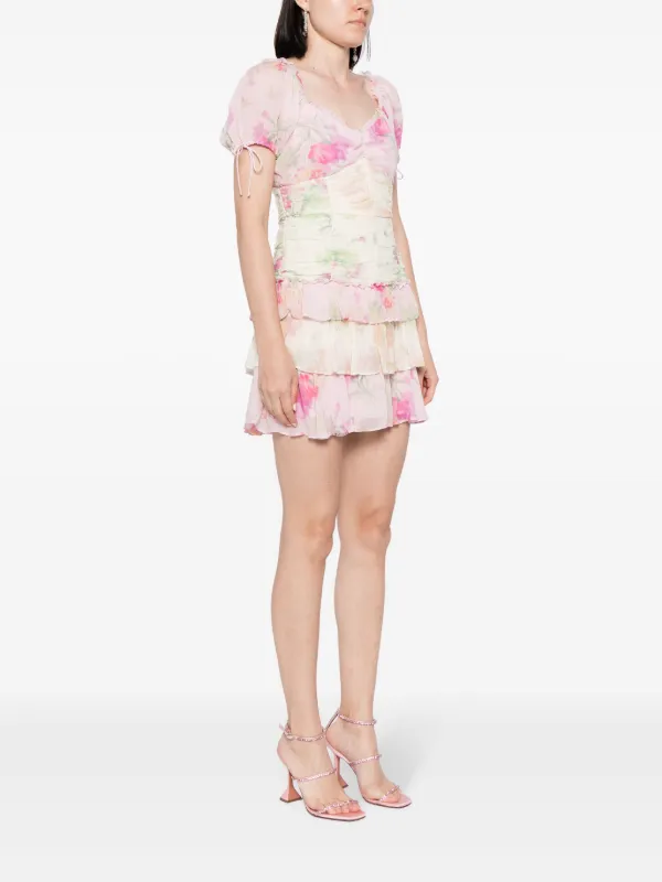 strapless open back dress Ayla Floral Bow Dress main image 0