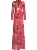 Silvia Tcherassi Enys coral-embroidered dress