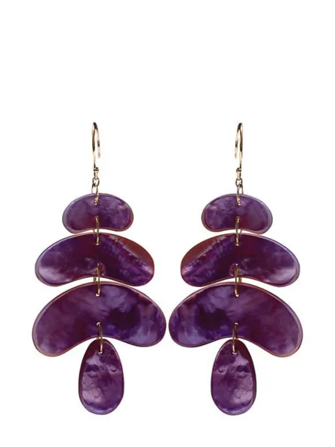 Ten Thousand Things aretes Totem en oro amarillo de 18kt con rubí