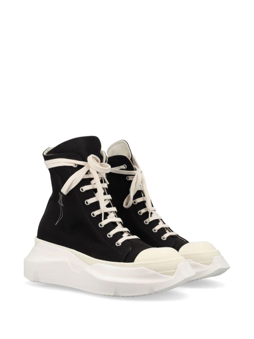 Shop Rick Owens Drkshdw Abstract High-top Suede Sneakers In Black