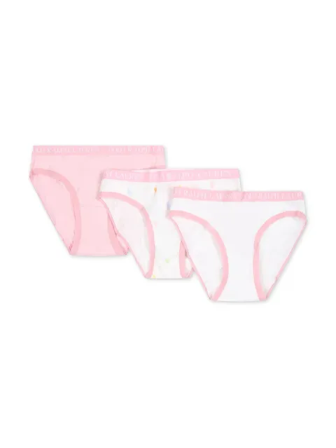 POLO RALPH LAUREN KIDS logo-band briefs (pack of three)